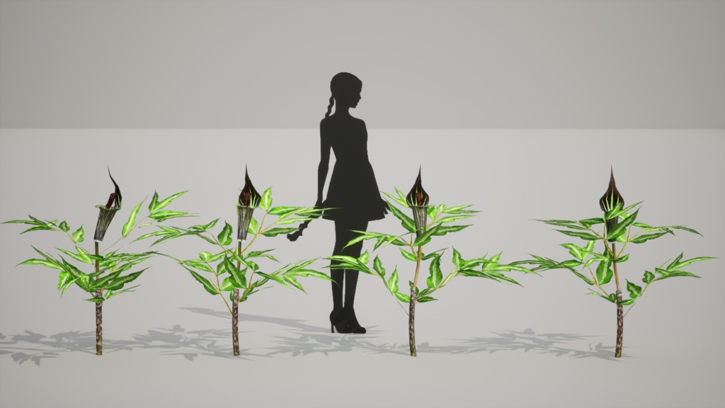 単子葉植物:Ulleungdo jack-in-the-pulpitの3Dモデル