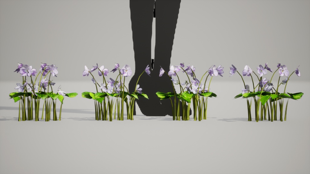 島の宝石:タチツボスミレの3Dモデル