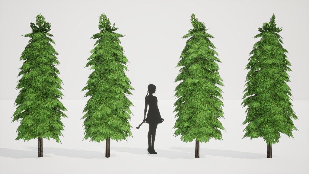 神秘の森の守護者:ツガの3Dモデル