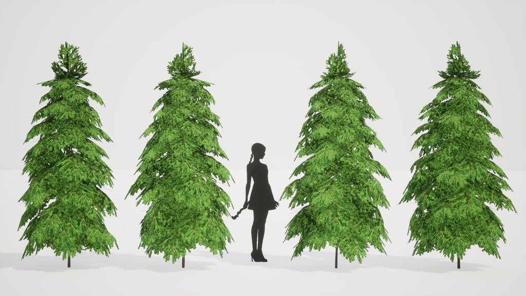 神秘の森の守護者:ツガの3Dモデル