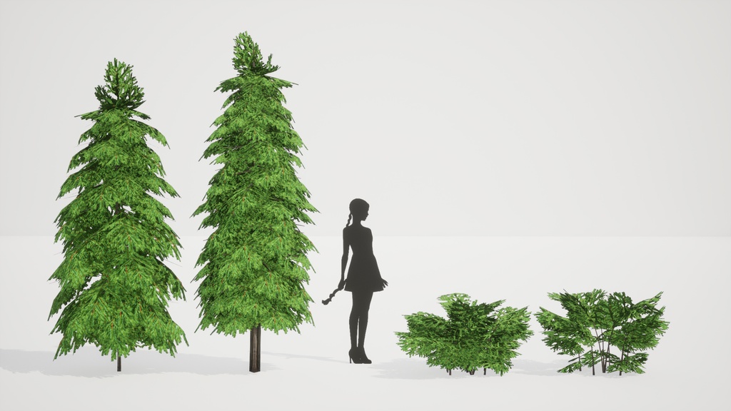 神秘の森の守護者:ツガの3Dモデル