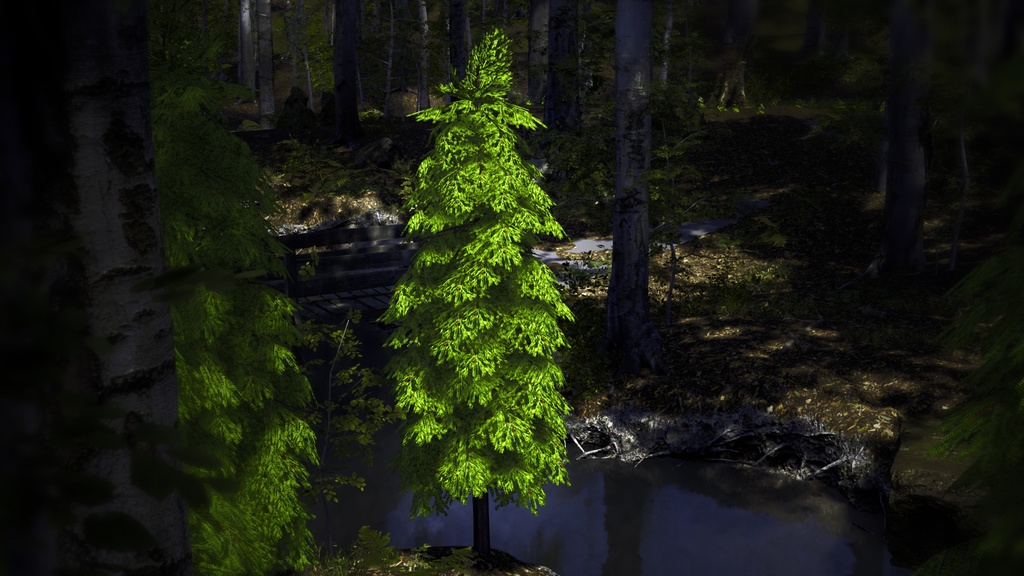 神秘の森の守護者:ツガの3Dモデル