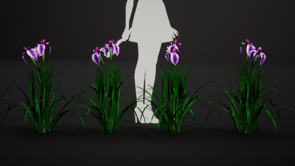 日本の優雅:ハナショウブの3Dモデル