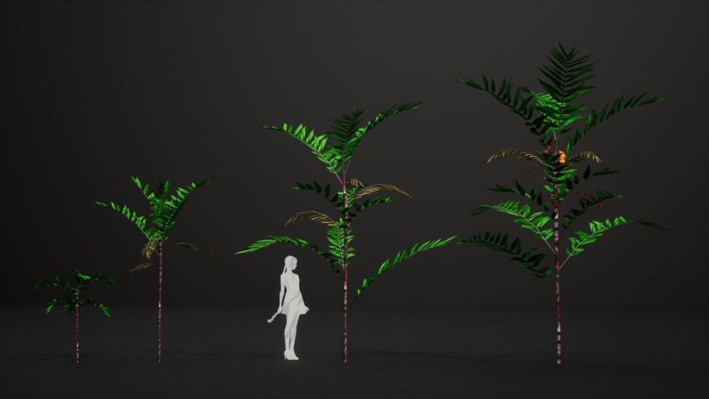 マダガスカルの宝石 ディプシス・ボイビニアナ 3Dモデル