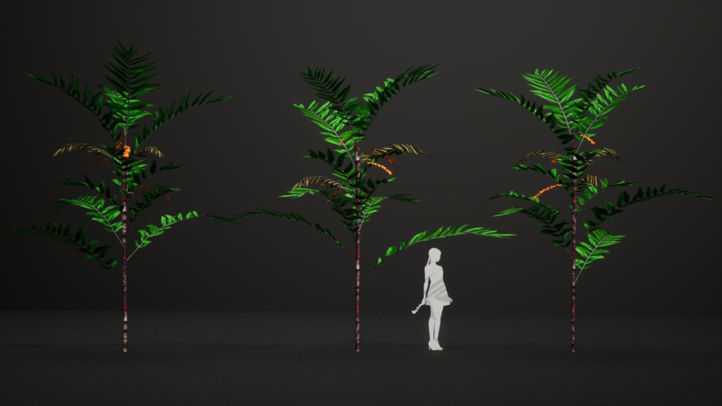 マダガスカルの宝石 ディプシス・ボイビニアナ 3Dモデル