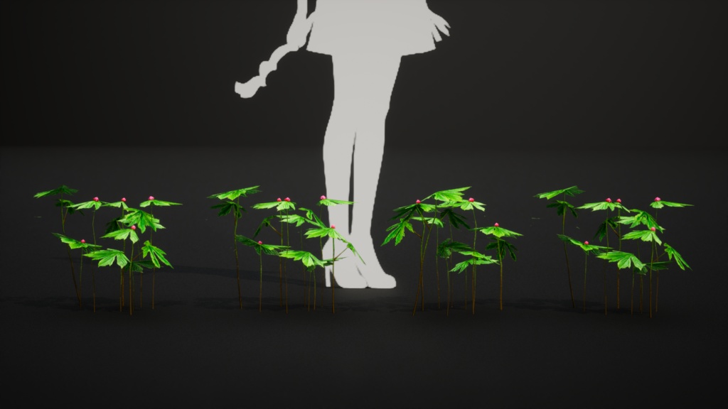 希少な薬草 ゴールデンシール 3Dモデル