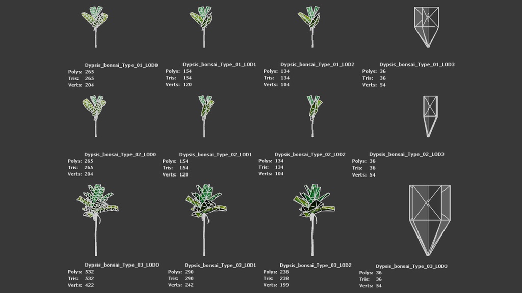 小さな奇跡 ディプシス・ボンサイ 3Dモデル
