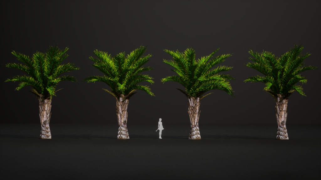 南部の巨木 ラフィア・アウストラリス 3Dモデル