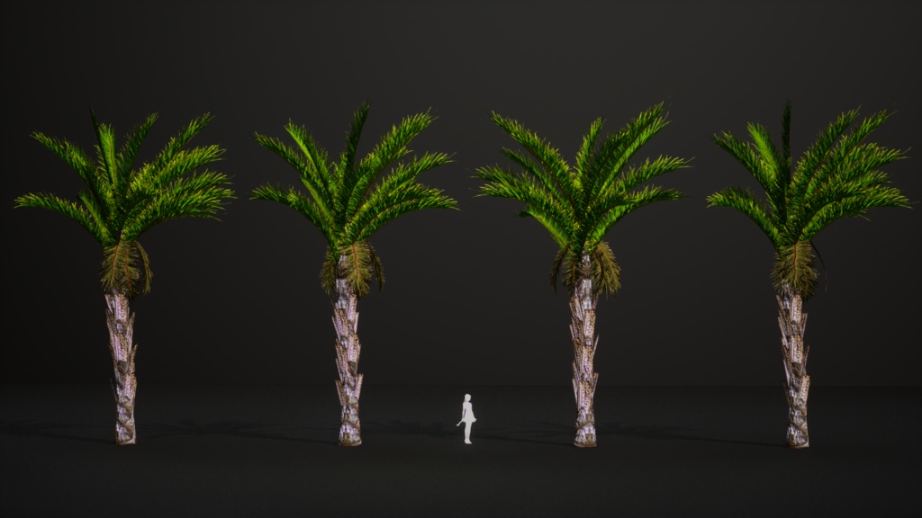 南部の巨木 ラフィア・アウストラリス 3Dモデル
