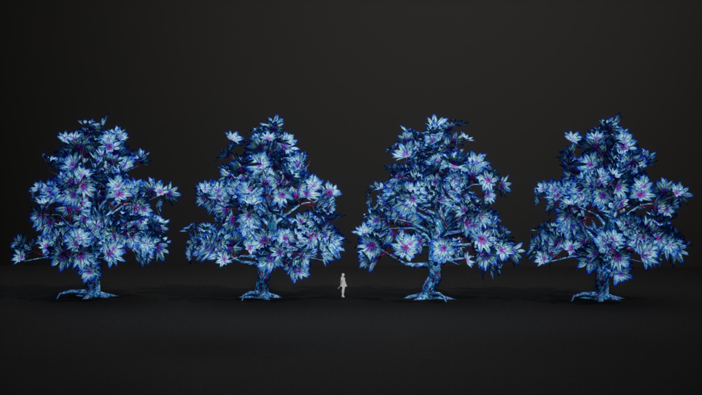 幻想の青い果実 アズール・ブルームフルーツ・ツリー 3Dモデル