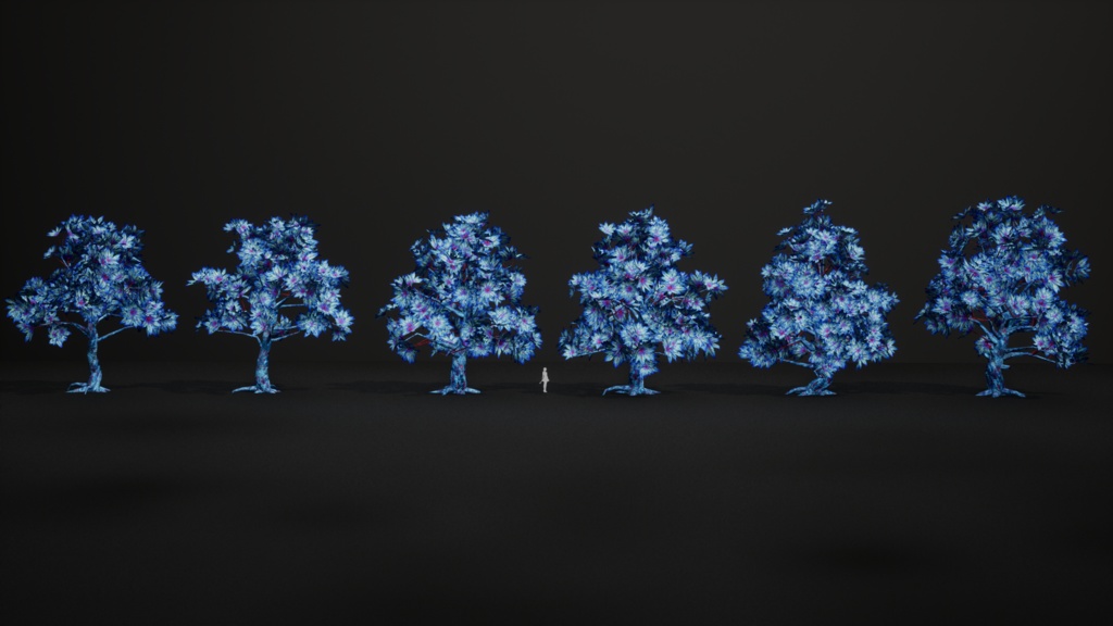 幻想の青い果実 アズール・ブルームフルーツ・ツリー 3Dモデル