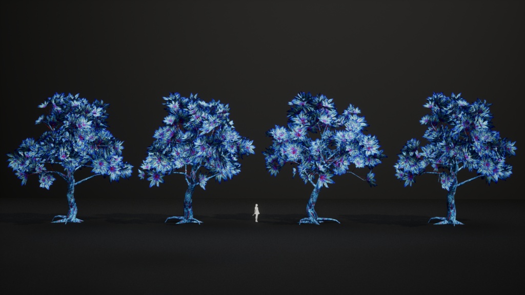 幻想の青い果実 アズール・ブルームフルーツ・ツリー 3Dモデル