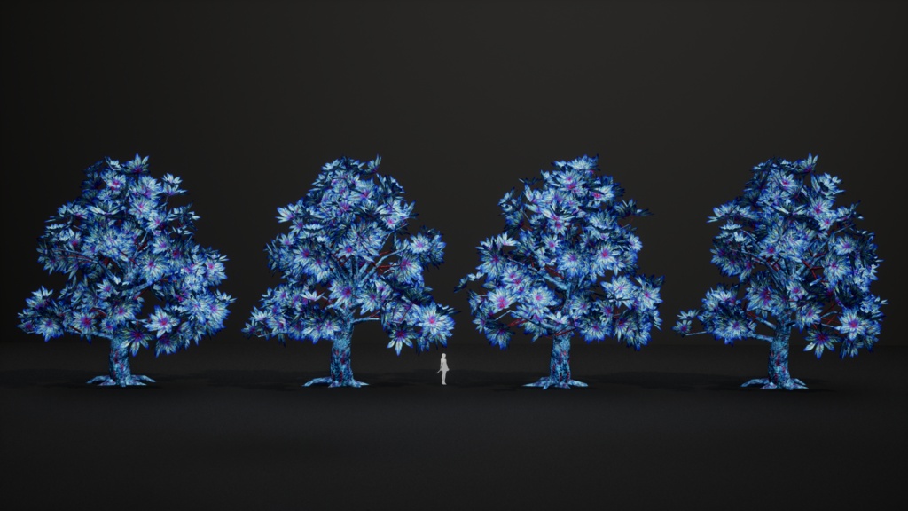 幻想の青い果実 アズール・ブルームフルーツ・ツリー 3Dモデル