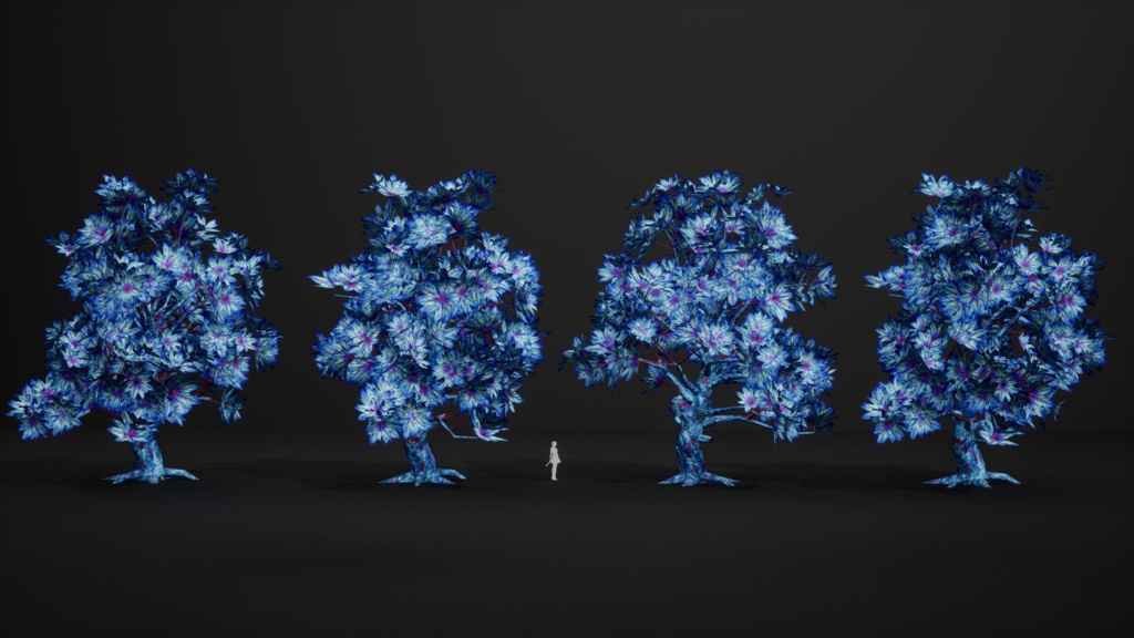 幻想の青い果実 アズール・ブルームフルーツ・ツリー 3Dモデル