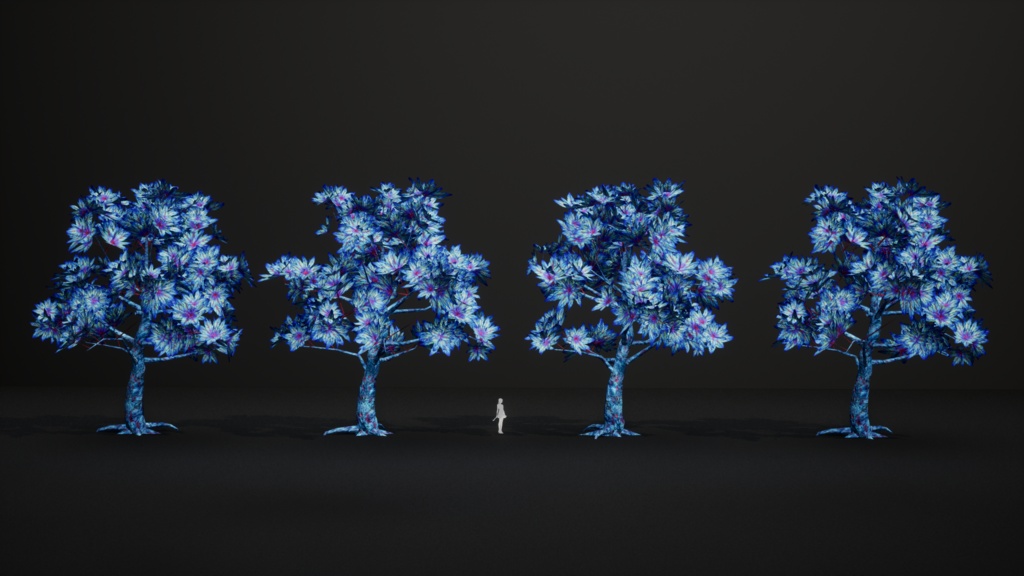 幻想の青い果実 アズール・ブルームフルーツ・ツリー 3Dモデル