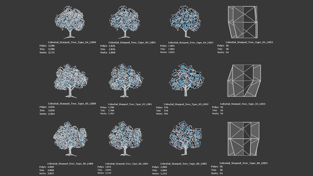 天空の星の樹 セレスティアル・スターポッド・ツリー 3Dモデル