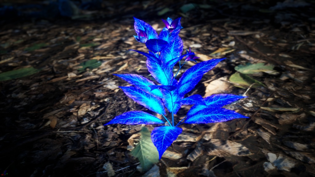 幻想の青いシダ エーテリアル・サファイア・フェルン 3Dモデル