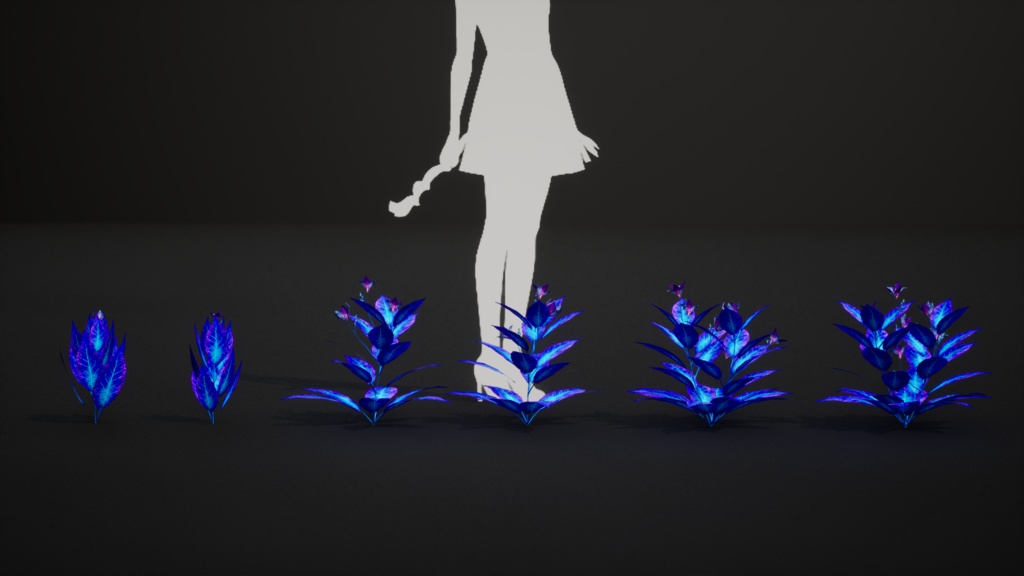 幻想の青いシダ エーテリアル・サファイア・フェルン 3Dモデル