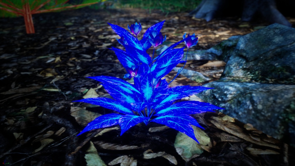 幻想の青いシダ エーテリアル・サファイア・フェルン 3Dモデル