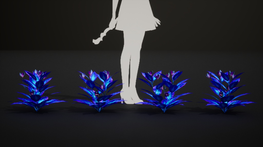 幻想の青いシダ エーテリアル・サファイア・フェルン 3Dモデル