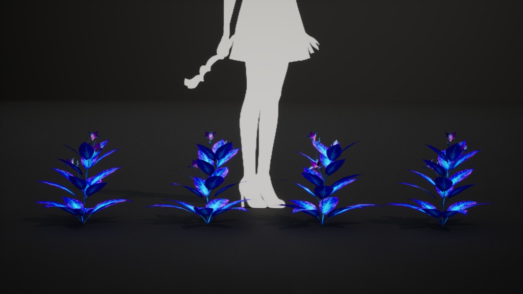 幻想の青いシダ エーテリアル・サファイア・フェルン 3Dモデル