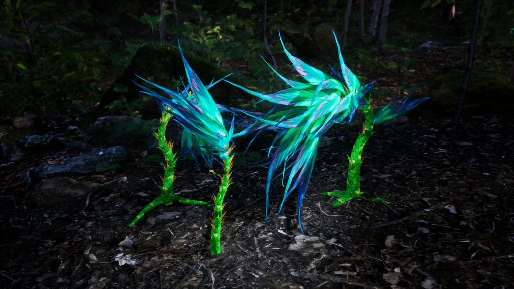 青い羽のシダ ブルー・フェザーストーク・フェルン 3Dモデル