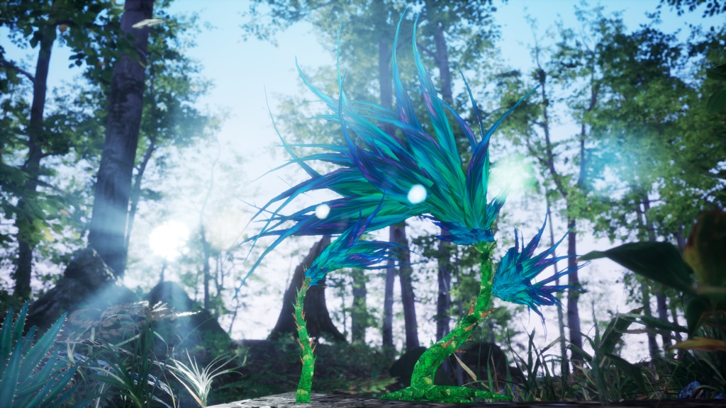 青い羽のシダ ブルー・フェザーストーク・フェルン 3Dモデル