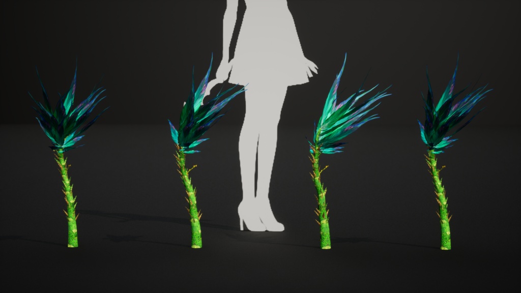 青い羽のシダ ブルー・フェザーストーク・フェルン 3Dモデル