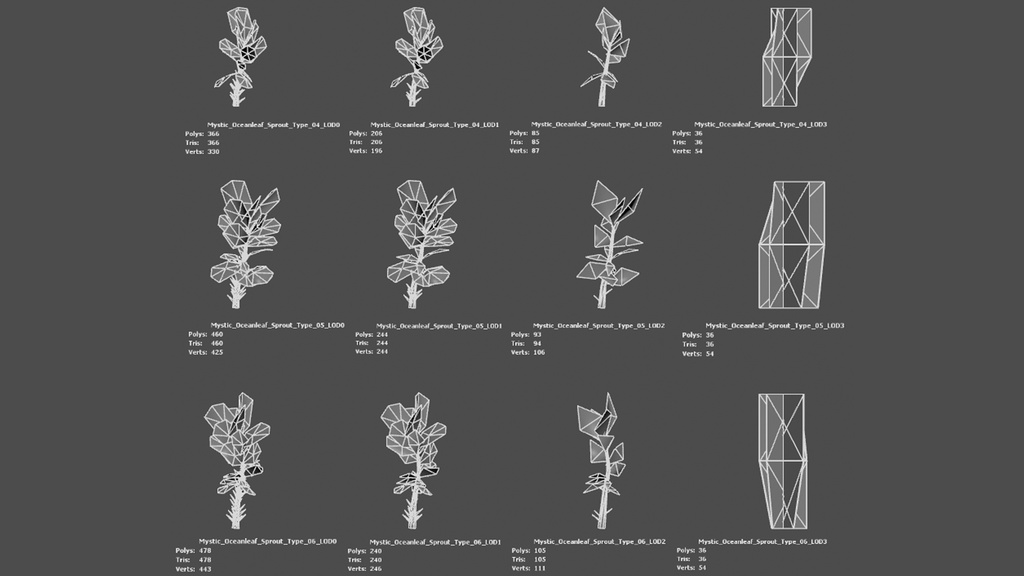 神秘の海の葉 スプライト ミスティック・オーシャンリーフ・スプライト 3Dモデル