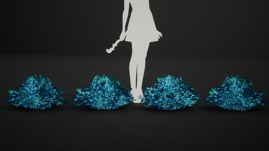 光輝くサファイアの低木 ルミナス・サファイア・ブッシュ 3Dモデル