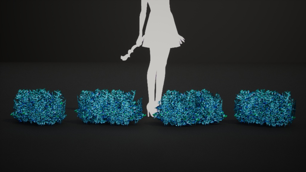 光輝くサファイアの低木 ルミナス・サファイア・ブッシュ 3Dモデル