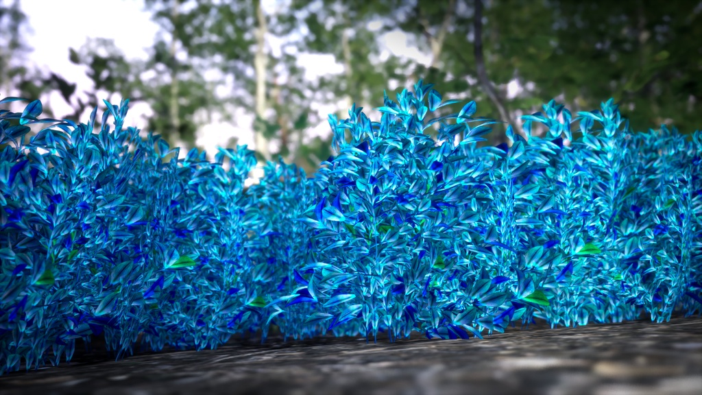 光輝くサファイアの低木 ルミナス・サファイア・ブッシュ 3Dモデル