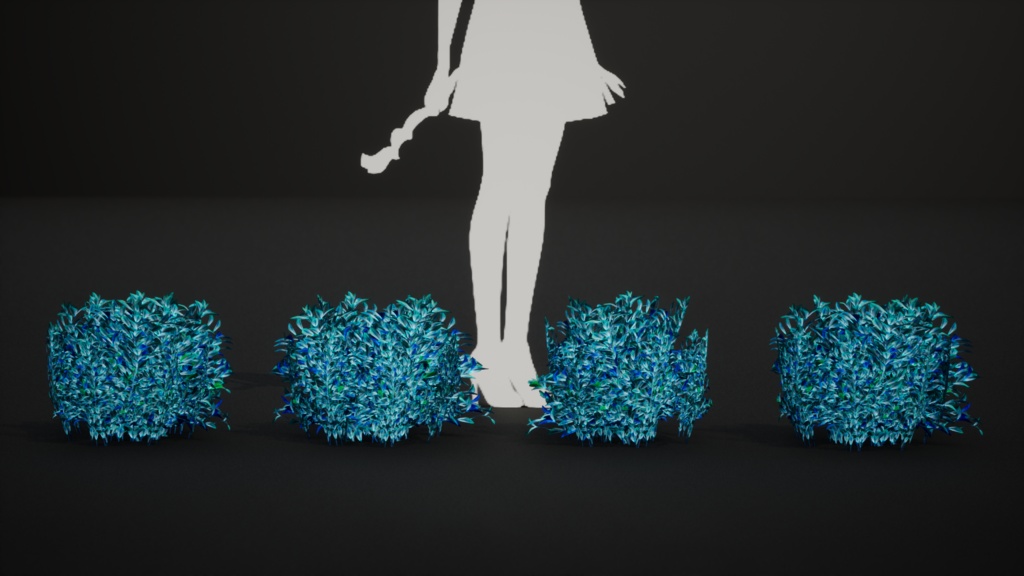 光輝くサファイアの低木 ルミナス・サファイア・ブッシュ 3Dモデル