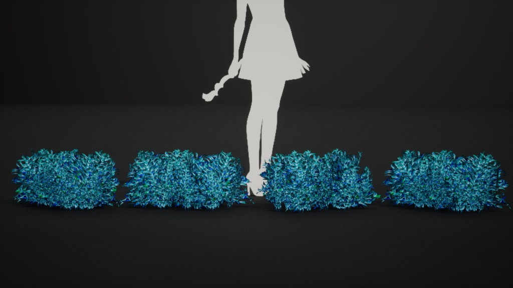 光輝くサファイアの低木 ルミナス・サファイア・ブッシュ 3Dモデル