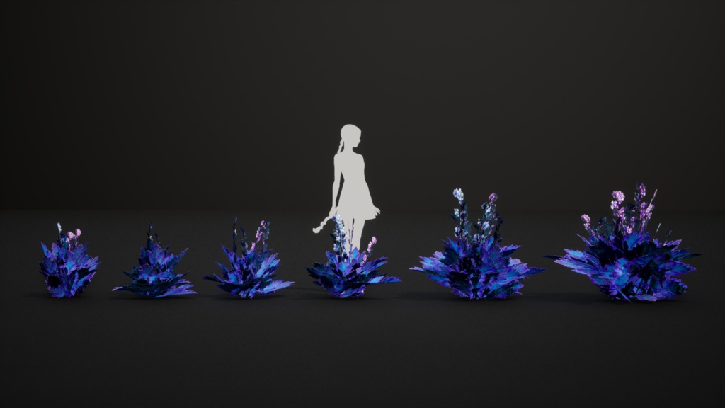 輝くインディゴの花 ラディエント・インディゴ・ブルーム 3Dモデル