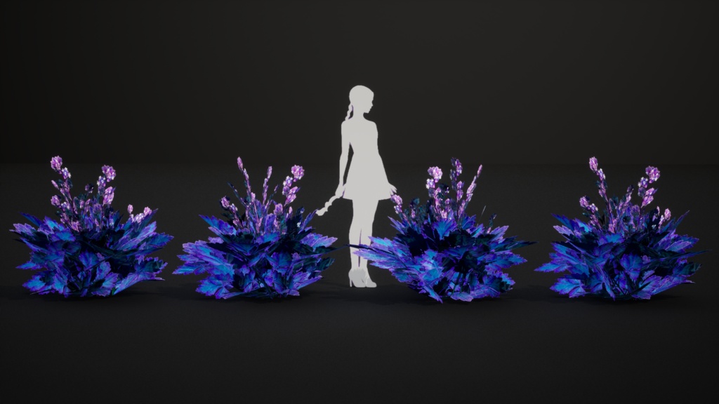 輝くインディゴの花 ラディエント・インディゴ・ブルーム 3Dモデル