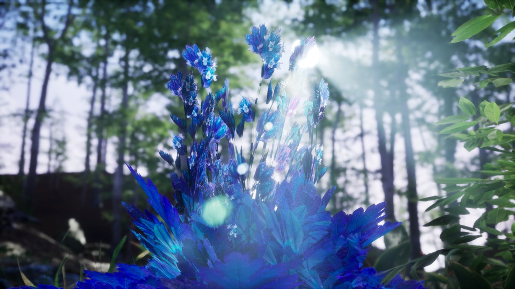 輝くインディゴの花 ラディエント・インディゴ・ブルーム 3Dモデル