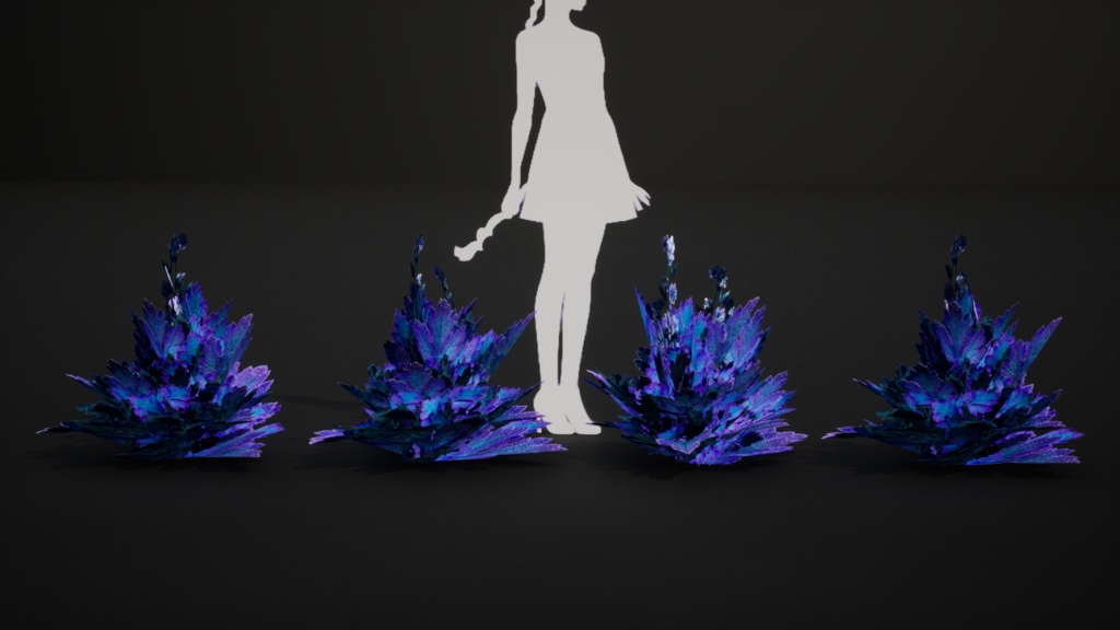 輝くインディゴの花 ラディエント・インディゴ・ブルーム 3Dモデル