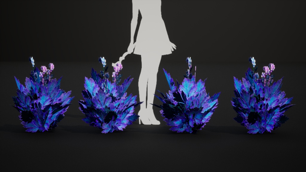 輝くインディゴの花 ラディエント・インディゴ・ブルーム 3Dモデル