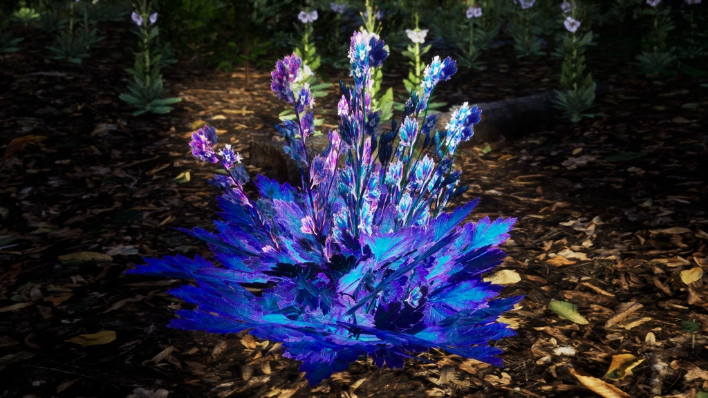 輝くインディゴの花 ラディエント・インディゴ・ブルーム 3Dモデル