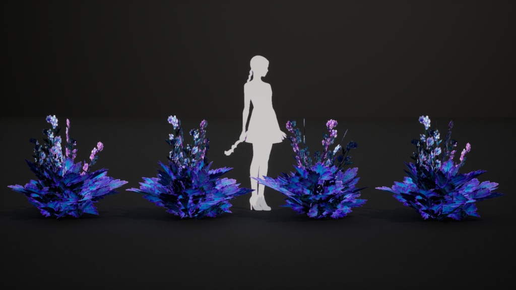 輝くインディゴの花 ラディエント・インディゴ・ブルーム 3Dモデル