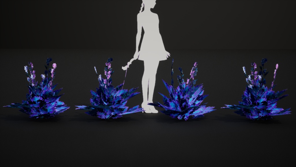 輝くインディゴの花 ラディエント・インディゴ・ブルーム 3Dモデル