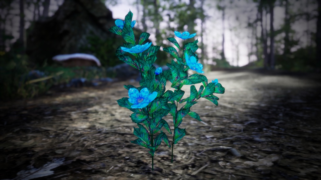 インディゴの精霊種 インディゴ・スピリットシード・ヴァイン 3Dモデル