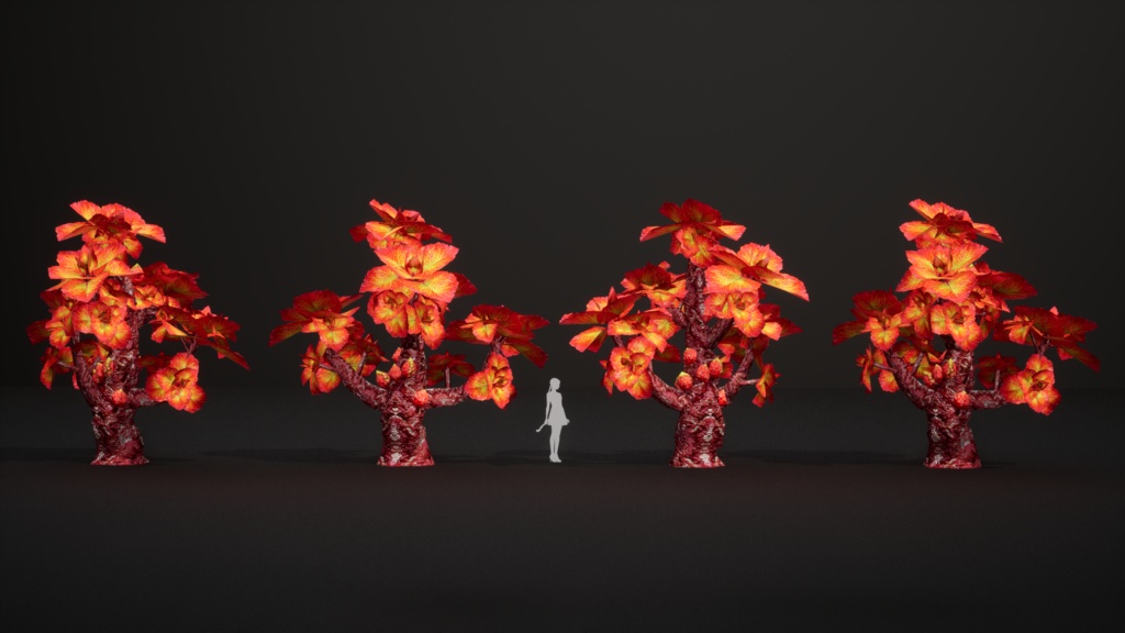 赤い蜂巣生姜の樹 レッド・ビーハイブ・ジンジャー・ツリー 3Dモデル