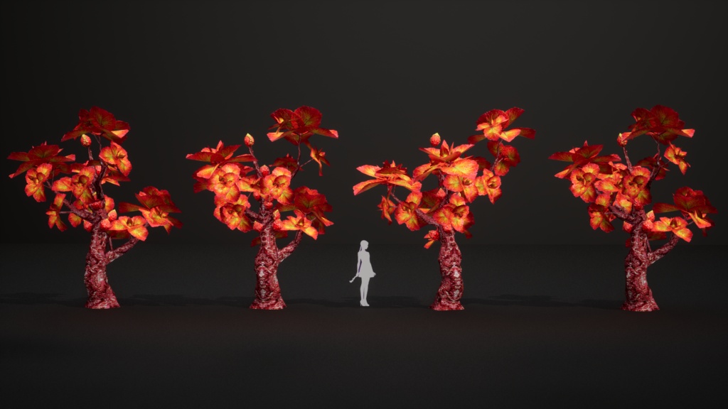 赤い蜂巣生姜の樹 レッド・ビーハイブ・ジンジャー・ツリー 3Dモデル