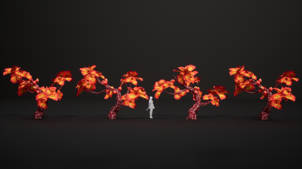 赤い蜂巣生姜の樹 レッド・ビーハイブ・ジンジャー・ツリー 3Dモデル