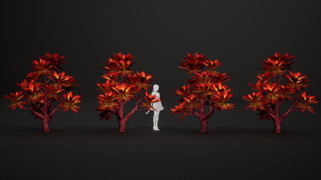 魔法の森の象徴 ジェリルダリー・レッドツリー 3Dモデル