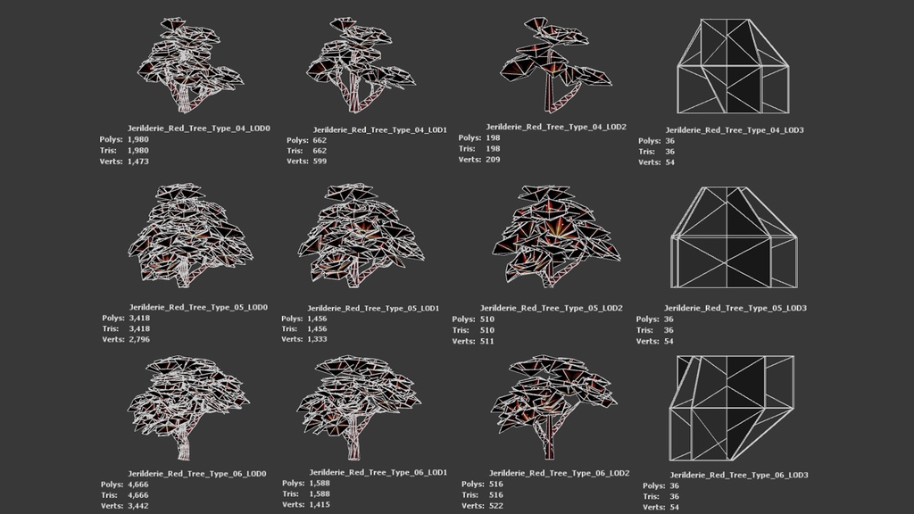 魔法の森の象徴 ジェリルダリー・レッドツリー 3Dモデル