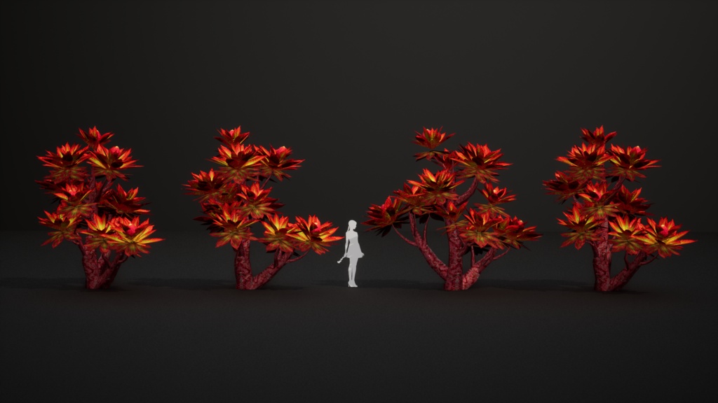 魔法の森の象徴 ジェリルダリー・レッドツリー 3Dモデル