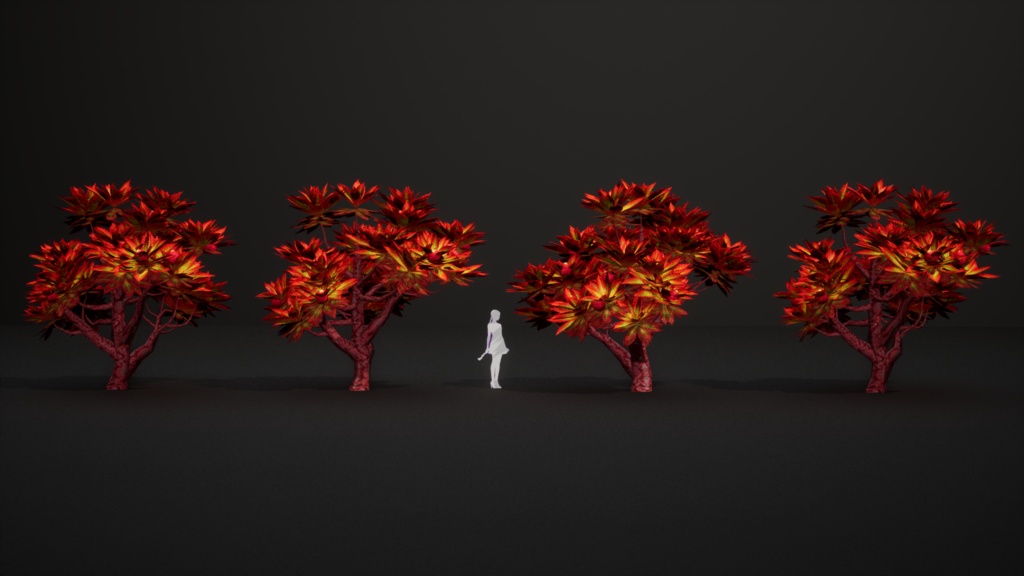 魔法の森の象徴 ジェリルダリー・レッドツリー 3Dモデル